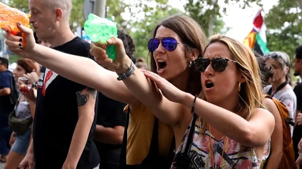 Thousands of angry Barcelona residents took to the streets over the weekend...